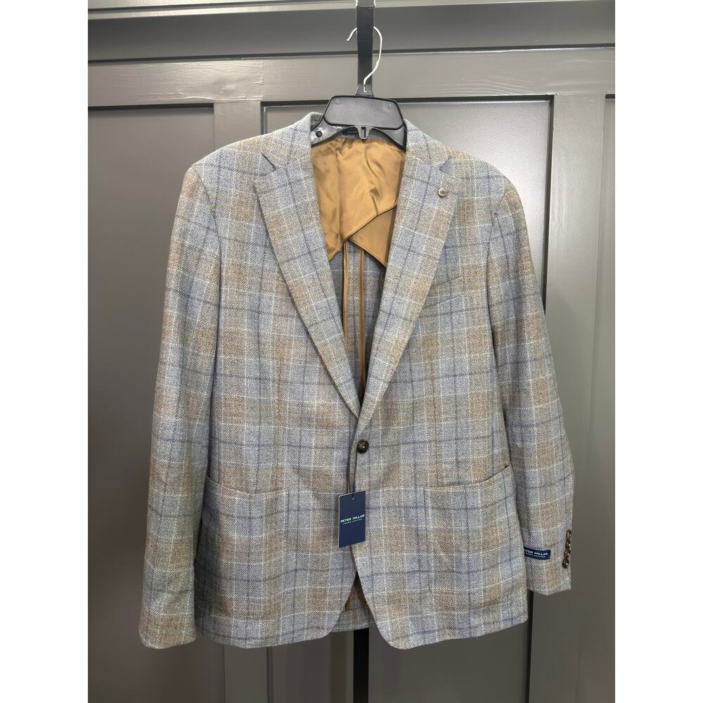NWT Peter Millar Callan Plaid Two-Button Sport Coat,42R $1295 MSRP